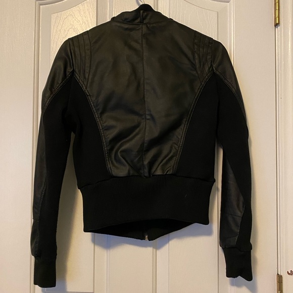 Ci Sono Faux Leather Bomber Jacket Size Small - Picture 2 of 4
